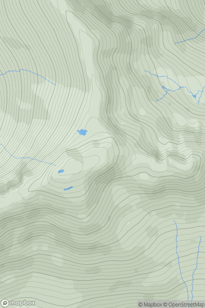 Thumbnail image for The Saddle [Glen Shiel to Loch Hourn and Loch Quoich] showing contour plot for surrounding peak